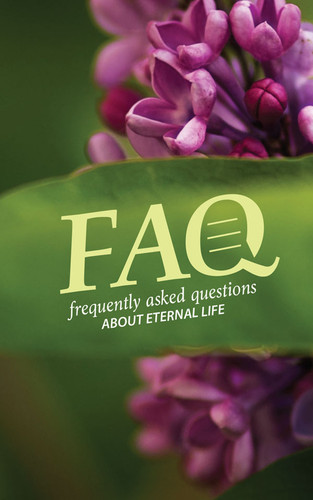 Front cover of “Frequently Asked Questions About Eternal Life – Purple Flower” gospel tract