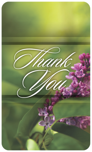 Thank You Purple Flower 3x5 Card