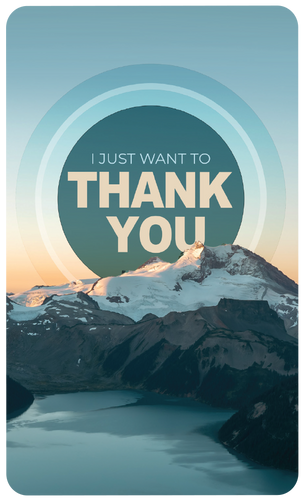 Thank You Mountain 3x5 Card