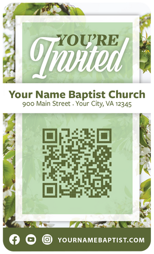 You're Invite Green Floral