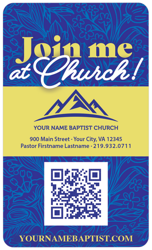 Join Me at Church Bold Blue