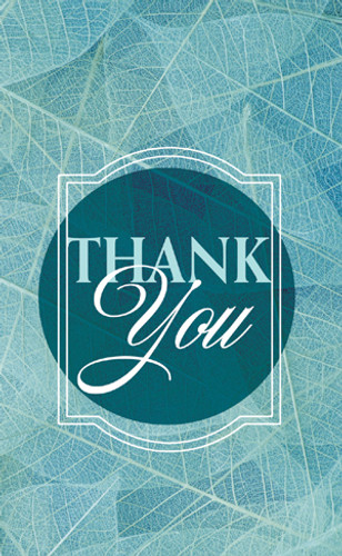 Thank You Blue Leaf Texture