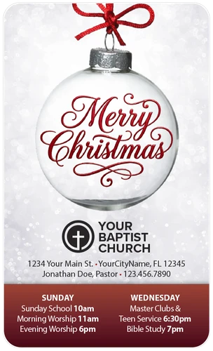 Merry Christmas Clear Ornament