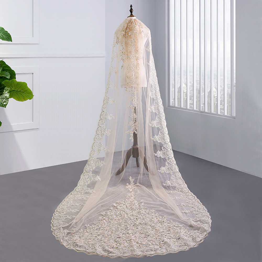 embellished bridal veils