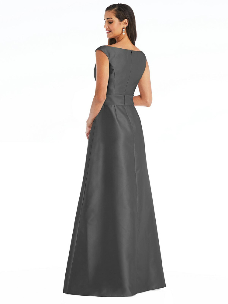 Charcoal Grey Bridesmaid Dress in Gunmetal