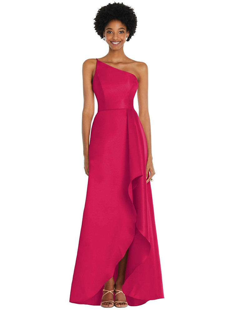 Faviana - S10429 V Neck Pleated Bodice Lace-Up back Satin Gown – Couture  Candy