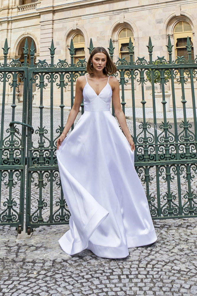 Pure white wedding on sale dress