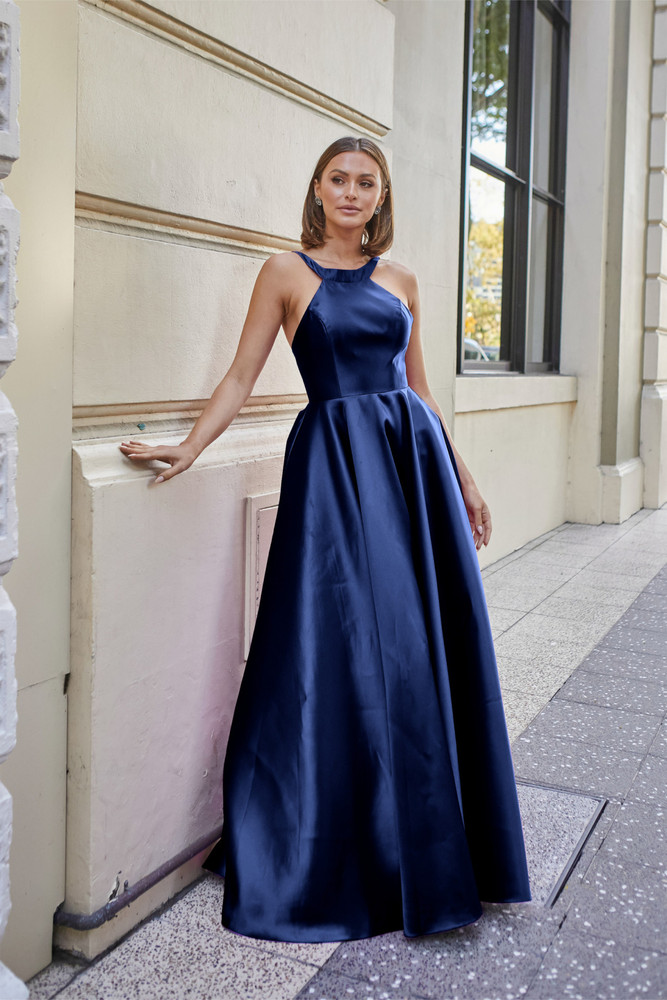 Satin on sale formal gowns