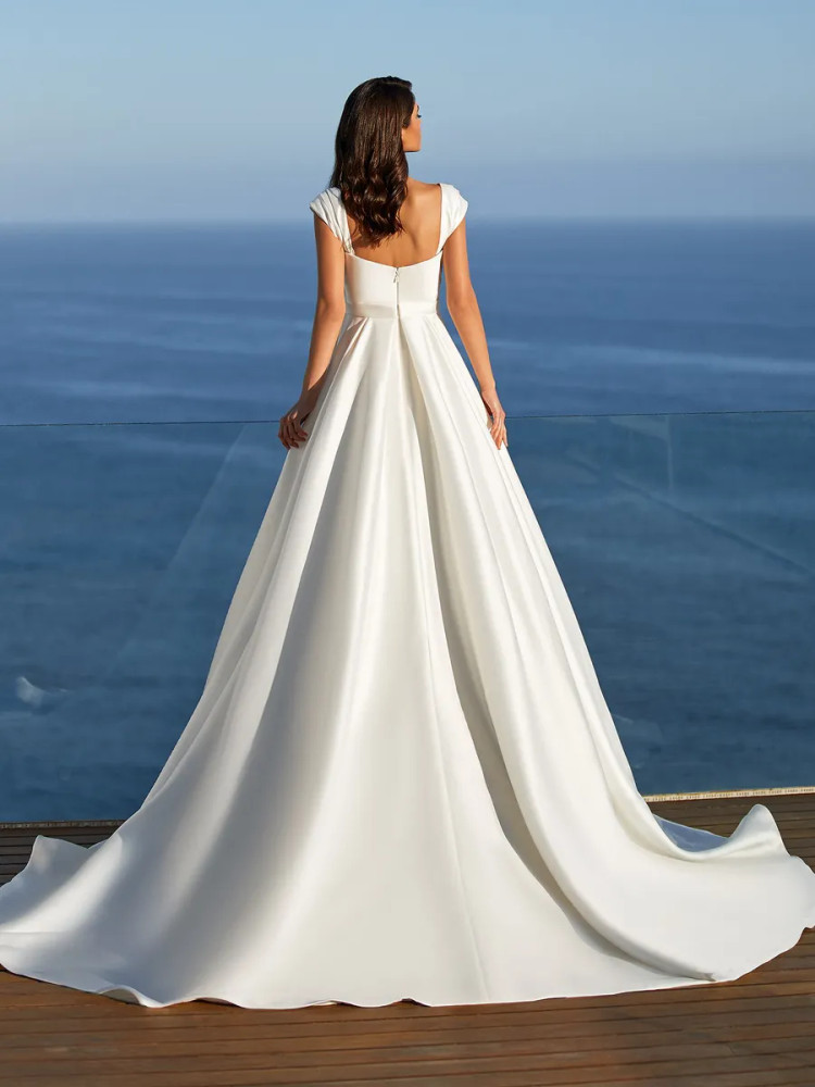 Dominique - Glam Convertible Wedding Dress with Sweetheart Neckline