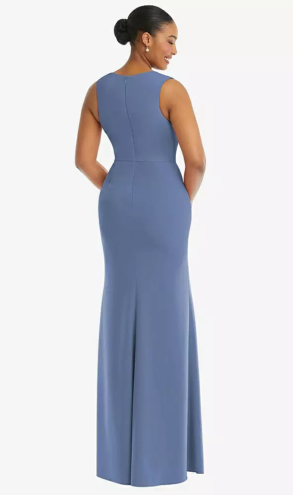 GRACIE COWL-NECK WIDE STRAP CREPE TRUMPET GOWN WITH FRONT SLIT TH114 By  Thread Bridesmaids  Buy Online Cocktail Length Bridesmaid Dresses  Australia - Fashionably Yours Bridal & Formal Sydney