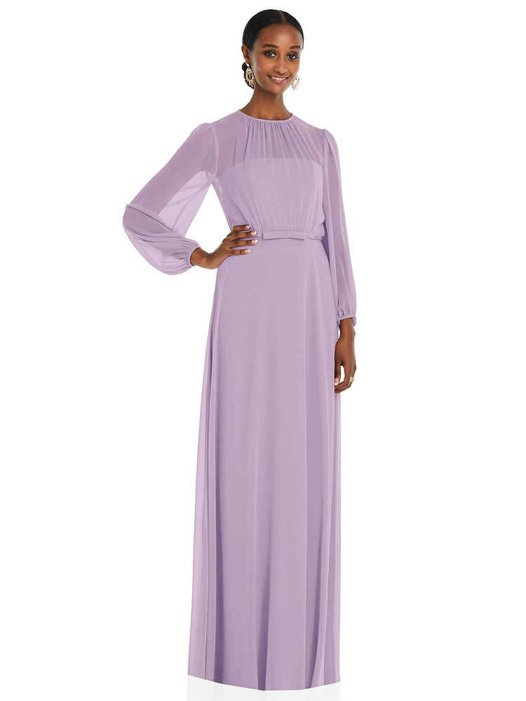 Long sleeve lavender sales maxi dress