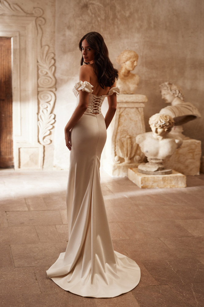 Silk corset discount wedding dress