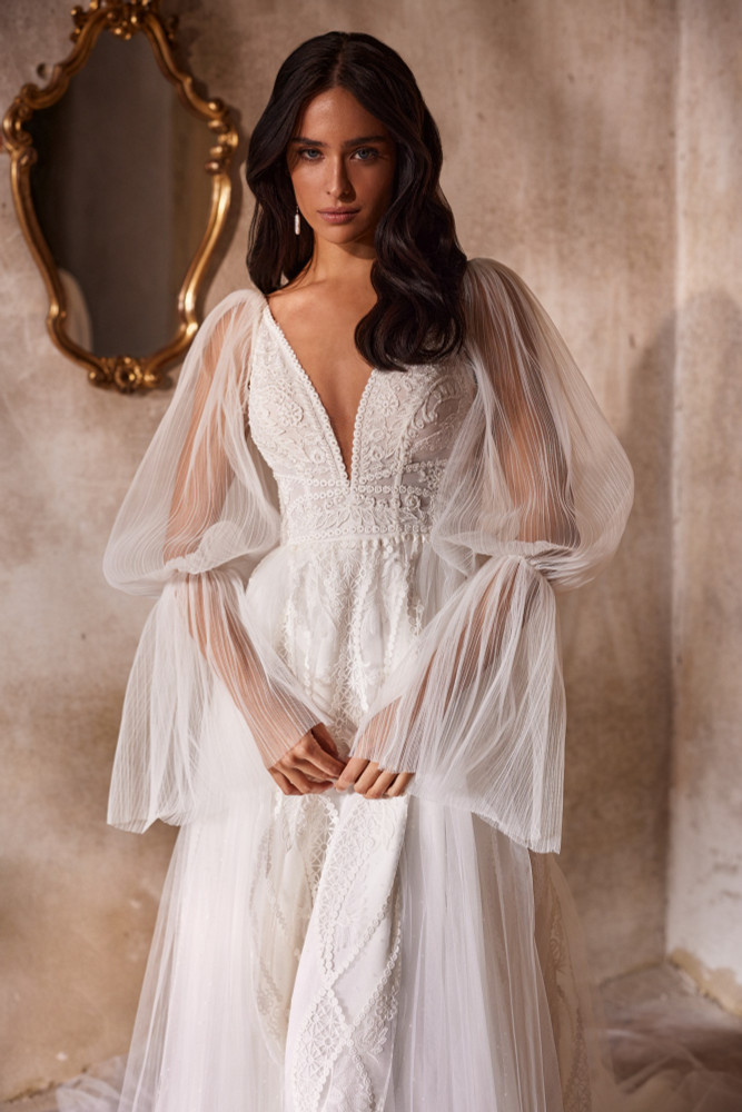 Stylish Sleeves Bridal Dresses | Lillian West