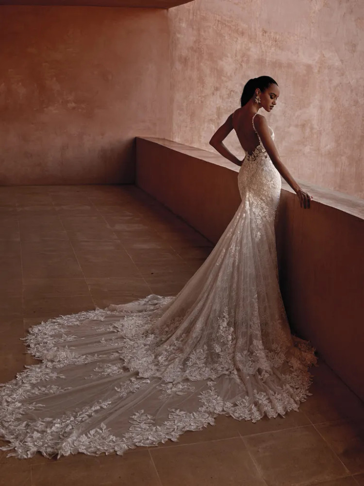 Seychelles Lace Mermaid Wedding Gown by Pronovias