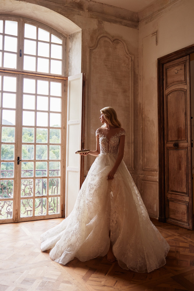 Sonya by Luce Sposa - no lace on skirt but with glitter  (available online only)