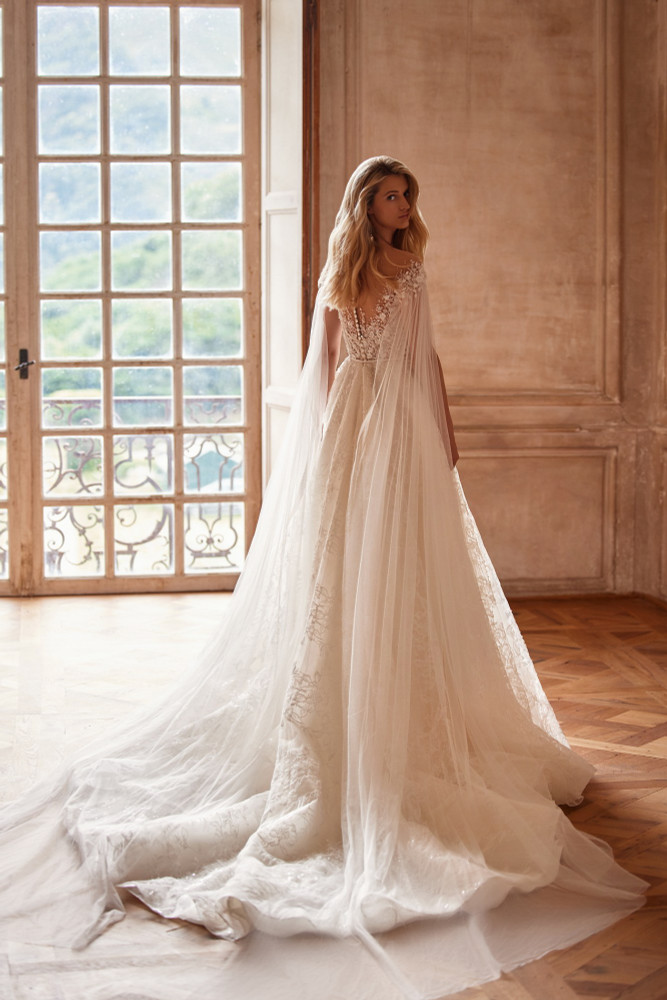 Sonya by Luce Sposa - no lace on skirt but with glitter  (available online only)