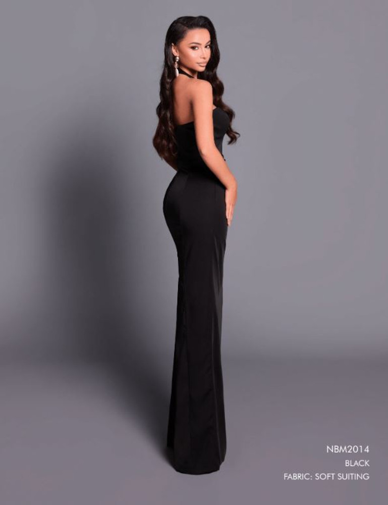 Halter Soft Suiting Fitted Bridesmaid Dress by Nicoletta NBM2014