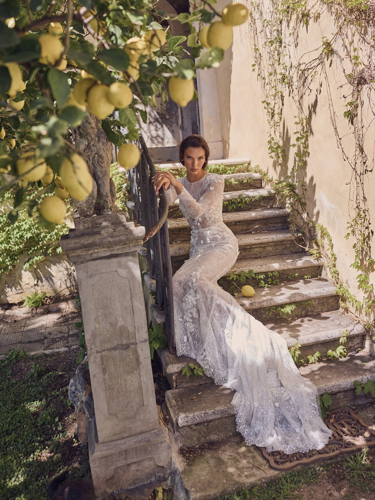 Graal Lace Dress with Overskirt & Corset Wedding Dress by Wona Concept