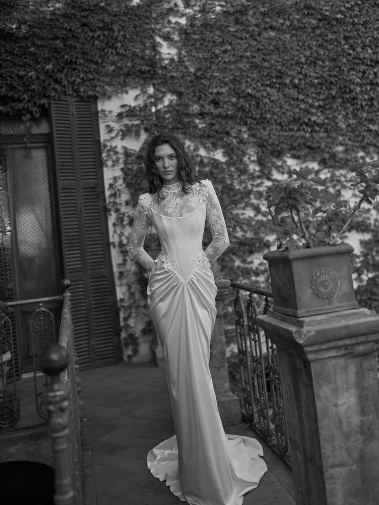 Crocus Lace & Satin Wedding Dress by Wona Concept