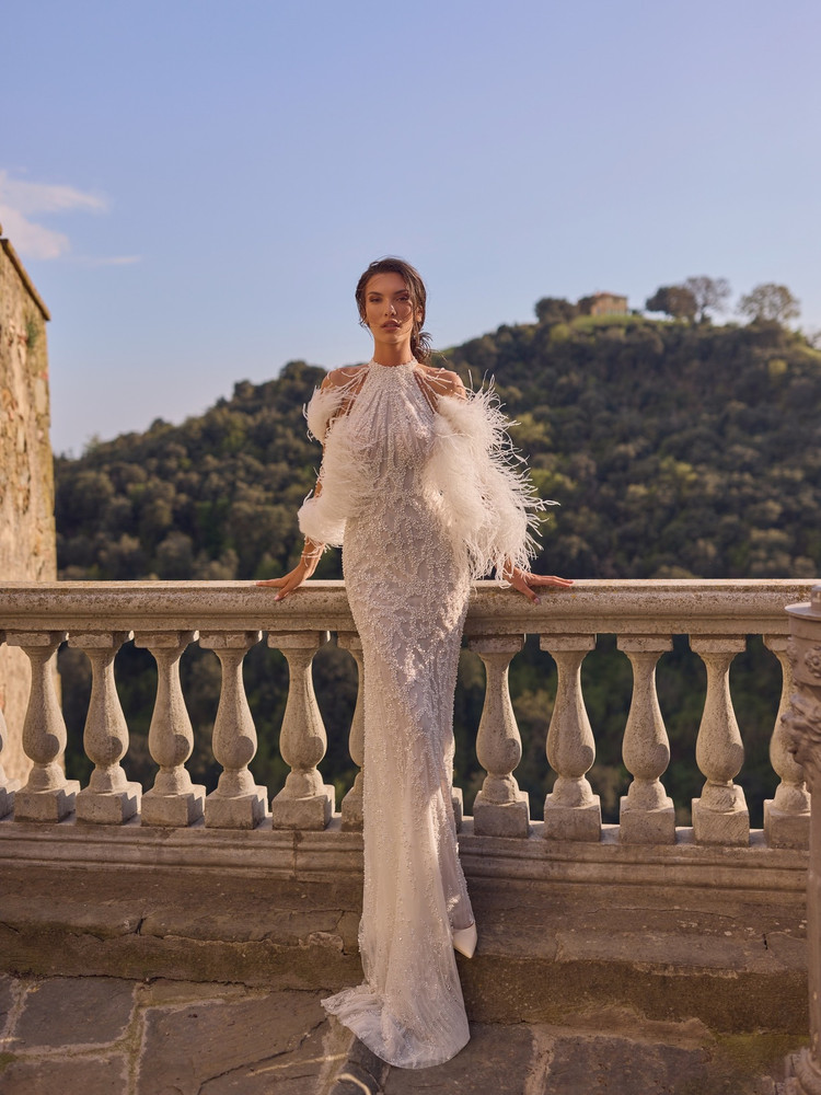 Argos Shimmering Mermaid Wedding Dress with optional cape by Wona Concept - Dress only 