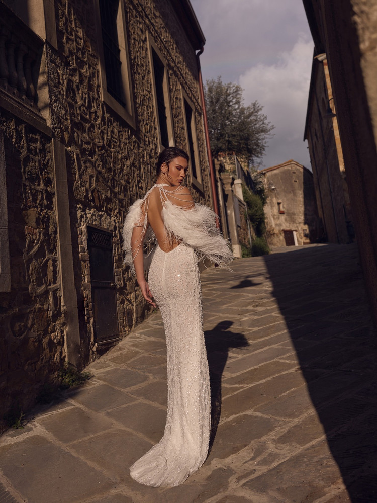 Argos Shimmering Mermaid Wedding Dress with optional cape by Wona Concept - Dress only 