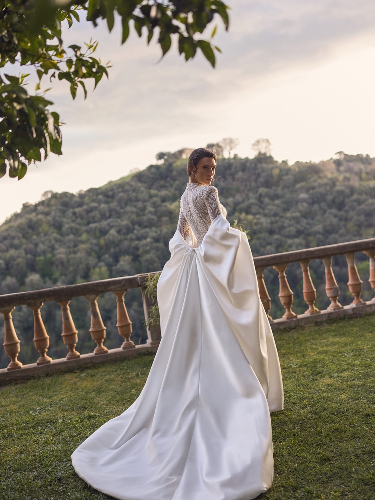 Aphrodite Mermaid Lace & Beaded Wedding Dress with optional Cape by Wona Concept - Dress only 