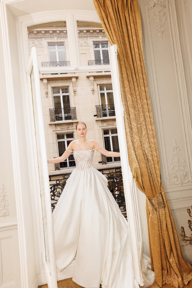 Pallada Lace Wedding Dress with optional Overskirt by Wona Concept - Dress only 