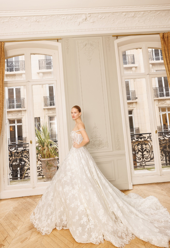 Pallada Mermaid Lace Wedding Dress with optional Overskirt by Wona Concept - Dress only 