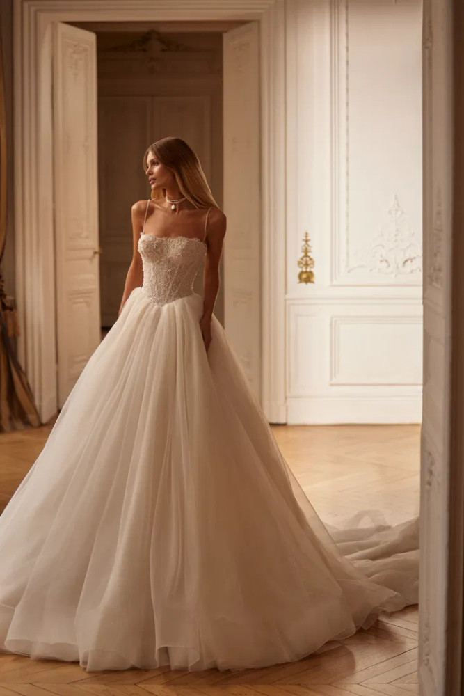 Geraldine Basque Jacket  by Luce Sposa (dress only $3900) ( optional Basque Jacket $800, Bodysuit $900)