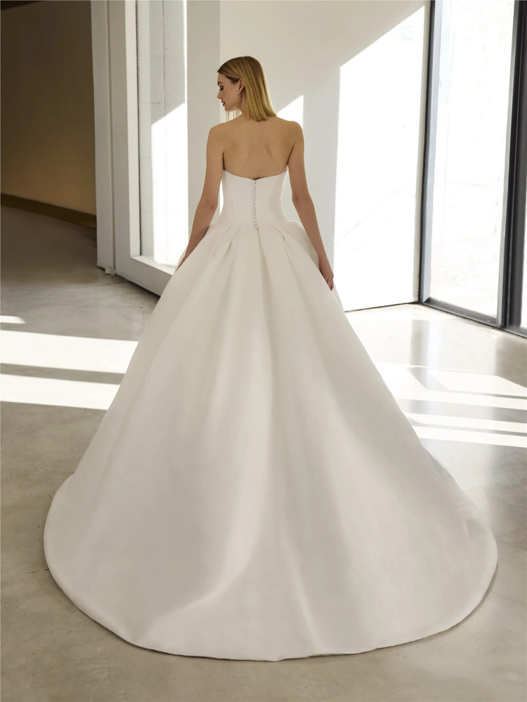 Valley Mikado strapless princess wedding dress by Pronovias