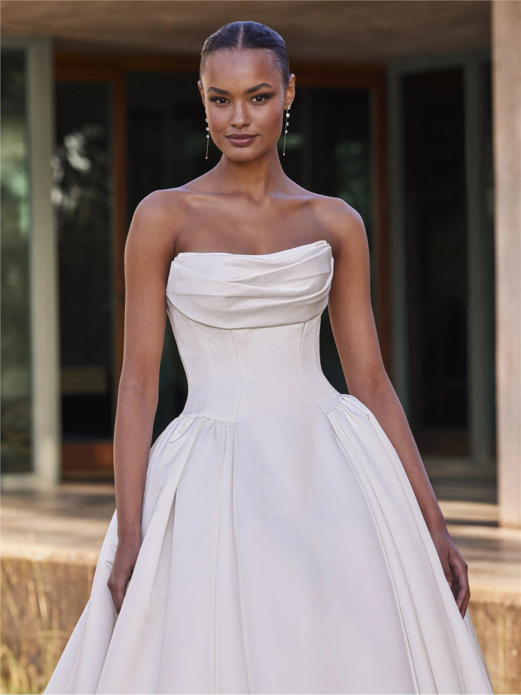 Cillian Strapless Princess Mikado wedding dress by Pronovias  (also available in Satin)