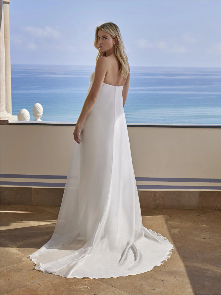 Xantal Wedding Dress by Pronovias column dress & Shawl