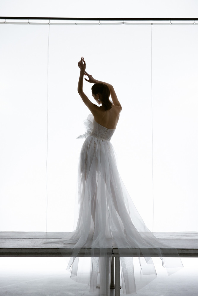 Nirvana Wedding Dress by Wona Concept asymmetrical 