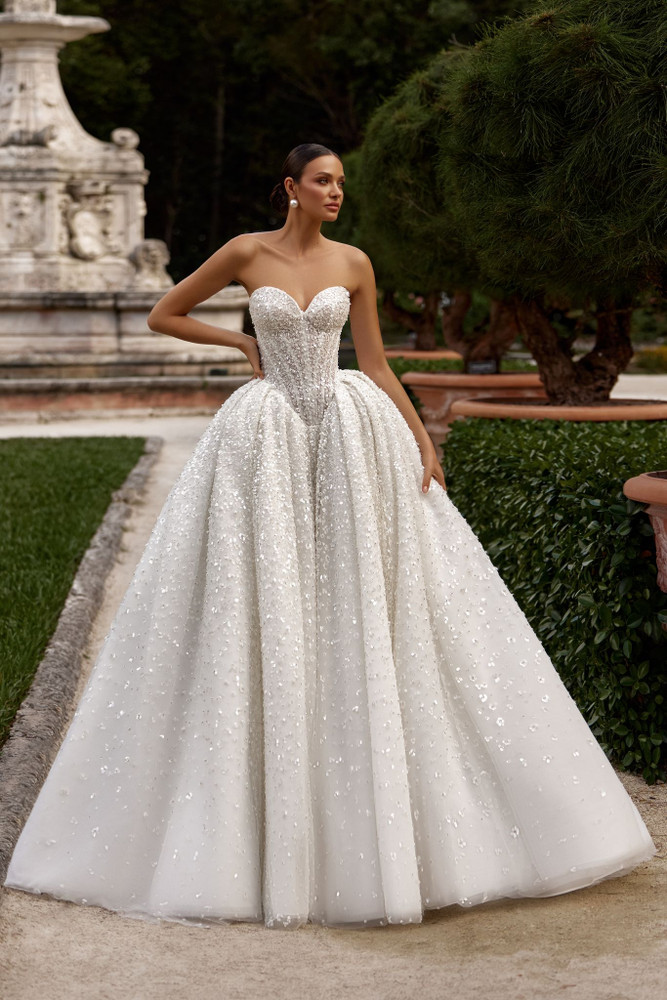 Ingrid Basque Majestic Wedding Dress by Oksana Mukha