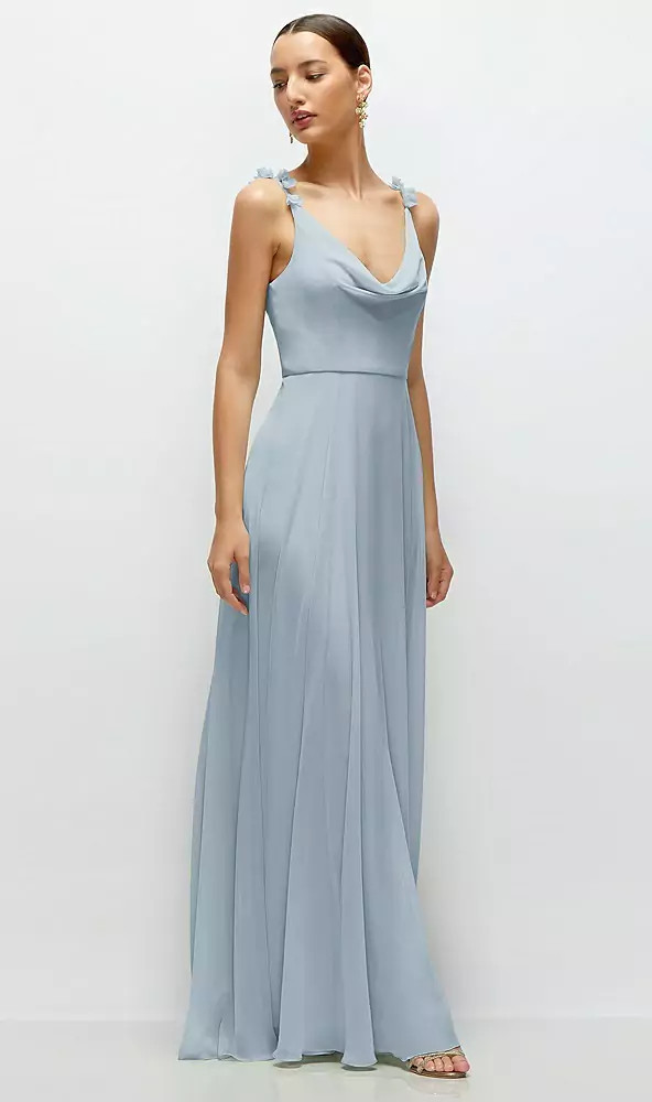 Cowl Neck Chiffon Maxi Dress After Six Cara · Style 1588 · Lux Chiffon in 72 colors