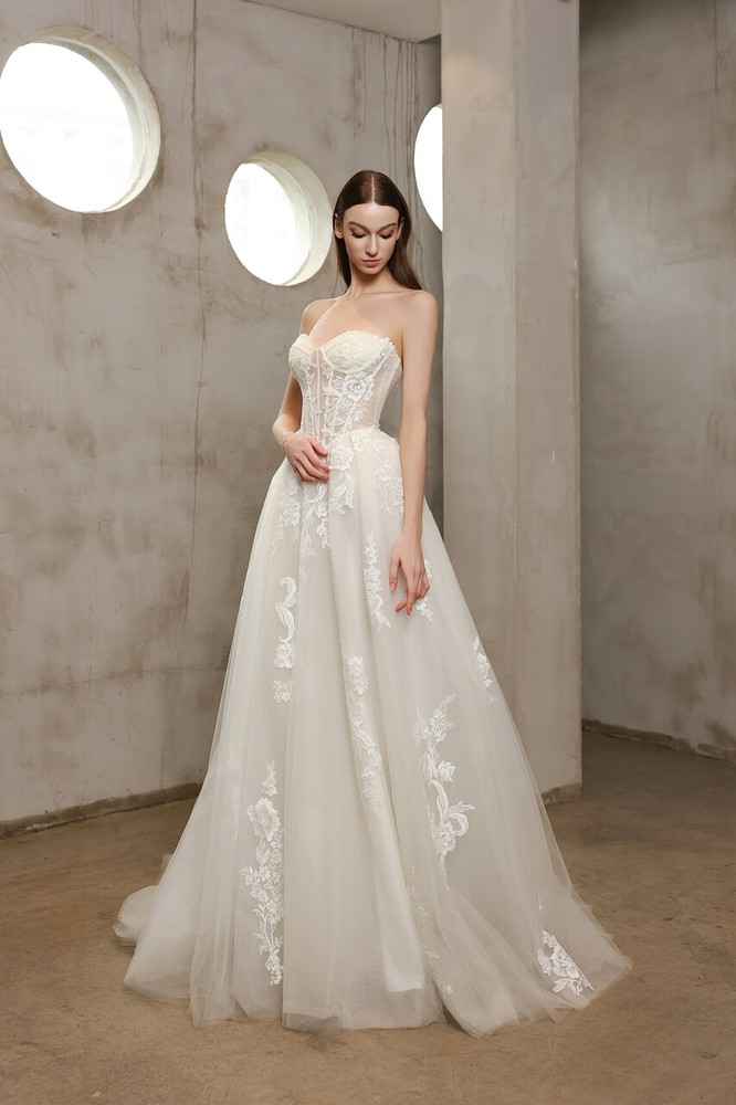 Millie Lace & Tulle A-Line Wedding Dress
