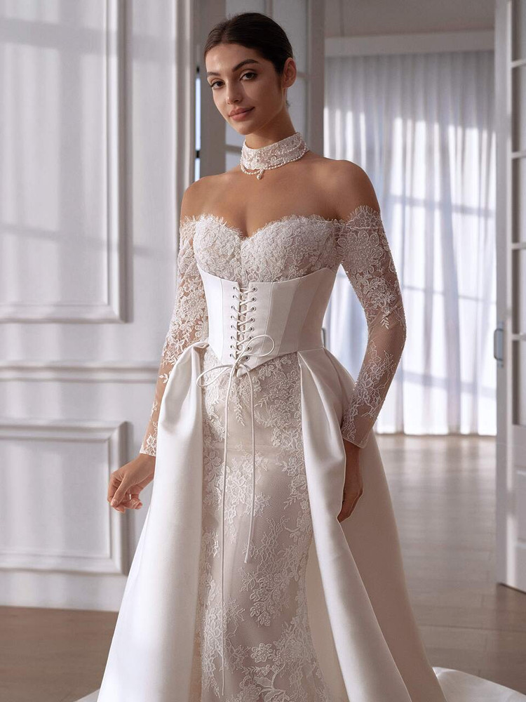 Freya  2-in-1 set with an off-shoulder Wedding Dress 