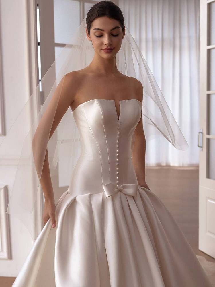 Reese Low Waist Mikado Ballgown Wedding Dress 