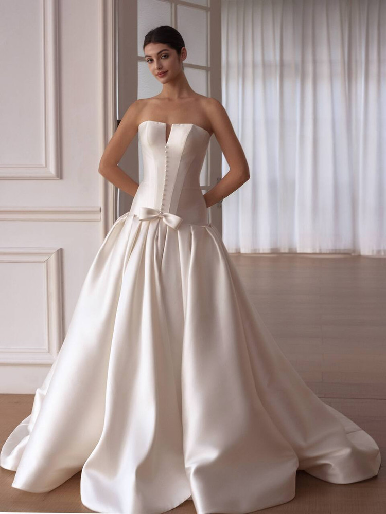 Reese Low Waist Mikado Ballgown Wedding Dress 