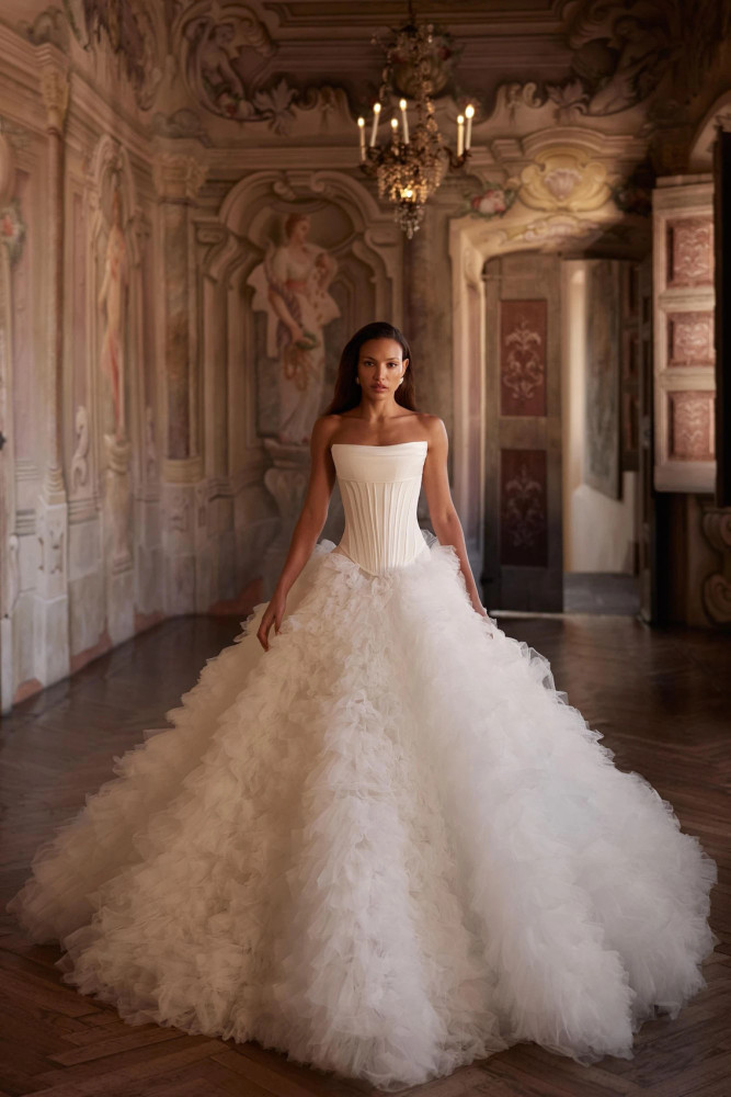 Elizara Corset & Skirt Wedding Gown By Pollardi Bridal