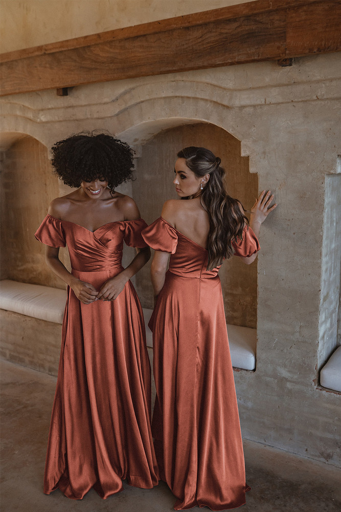 Lagos TO873 Bridesmaids Dress by Tania Olsen in Terracotta