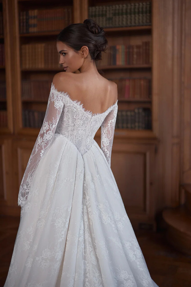 Axelle Princess Chantilly Lace Wedding Dress By Luce Sposa