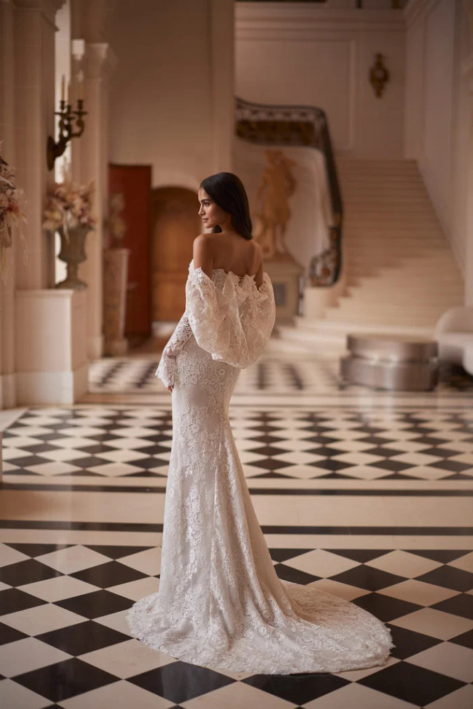 Amanda Wedding Dress By Luce Sposa (pre-order now) (optional overlays skirt $1500, cape $1000)