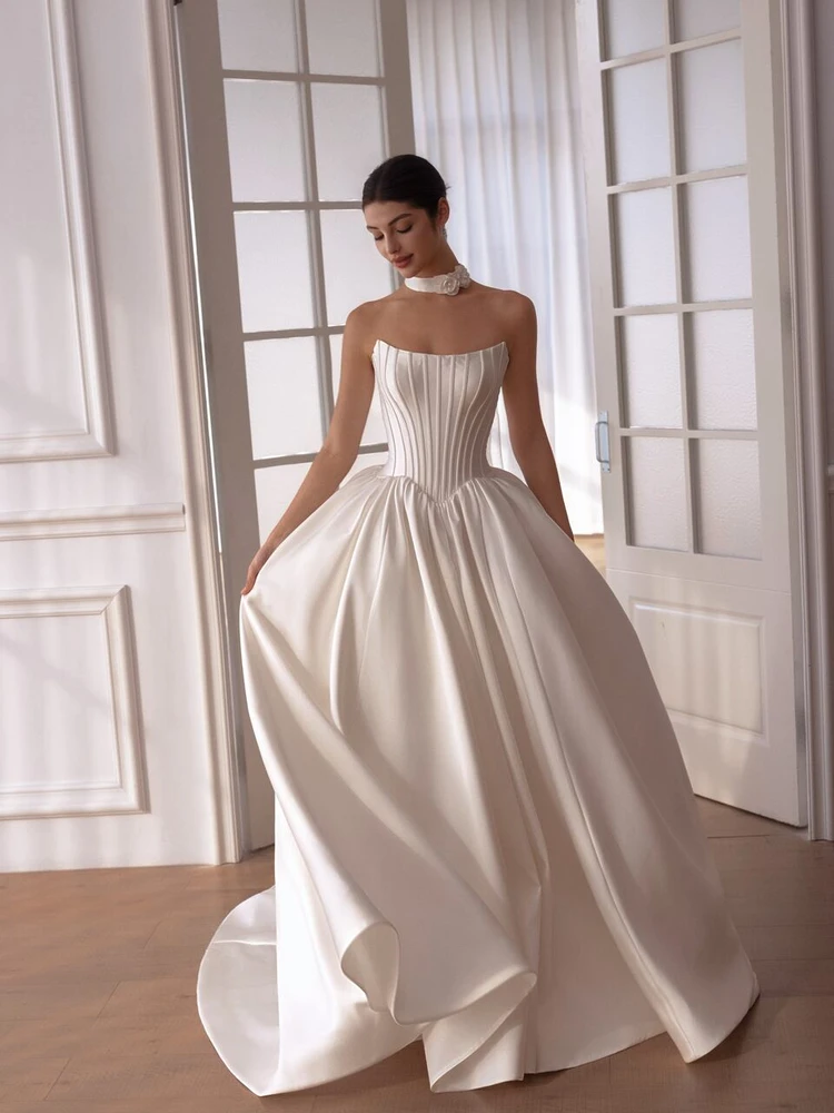 Cleo Basque Waist Mikado Ballgown Wedding Dress 