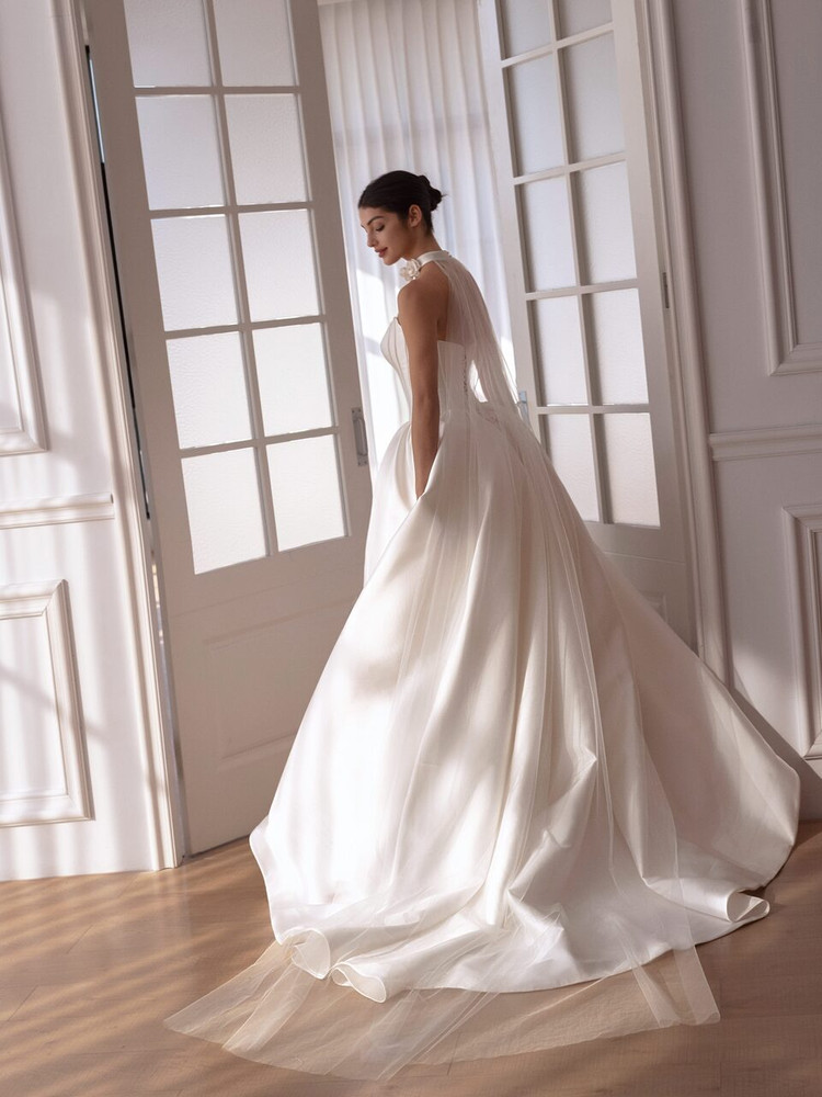 Cleo Basque Waist Mikado Ballgown Wedding Dress 