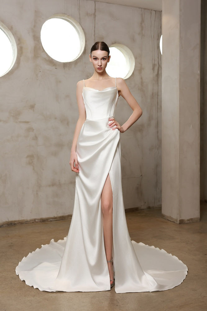 Florence Minimalist Satin Wedding Dress