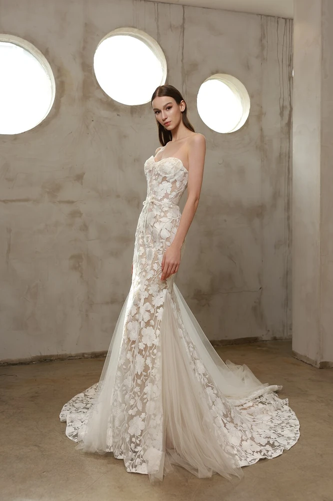 Gardenia Sweetheart Mermaid Lace Wedding Dress