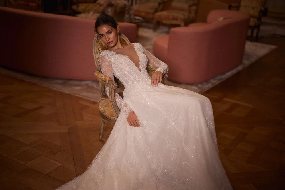 Karine Long Sleeves Wedding Gown by Luce Sposa