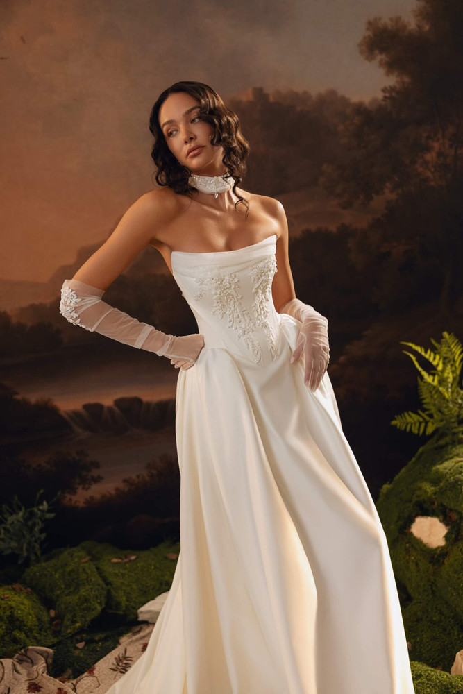 Amira Satin Wedding Dress by Anne Mariee ( pre-order now)