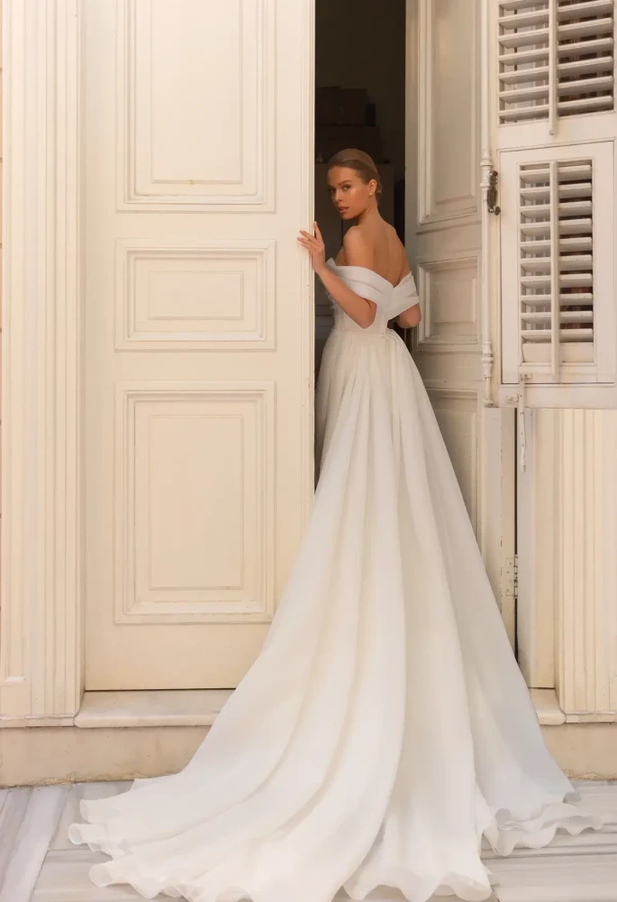 KHALILAH Stretch Satin Wedding Gown By Pollardi Bridal 